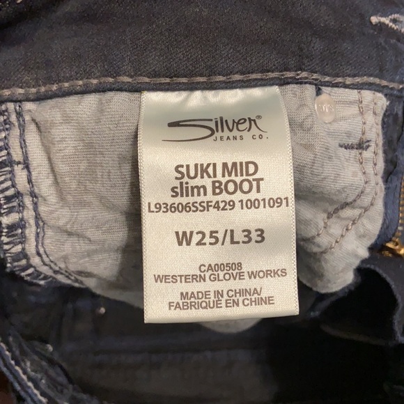 Silver Slim Boot Cut Jeans - Picture 4 of 4